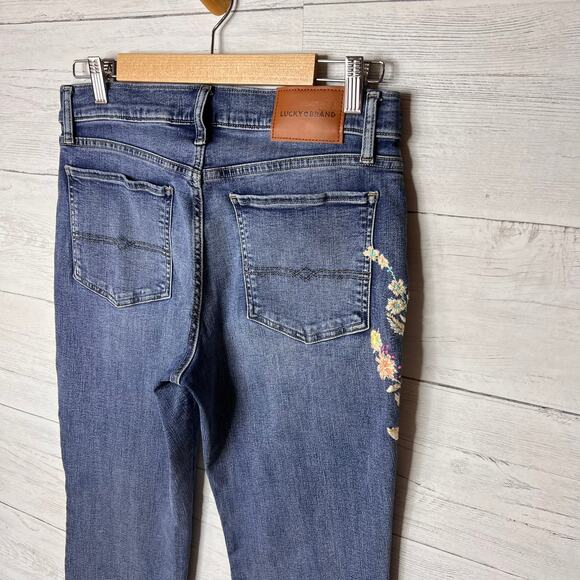 Lucky Brand Jeans Womens Size 10/30 Sweet Mid Rise Embroidered Flowers Cotton - Picture 15 of 16